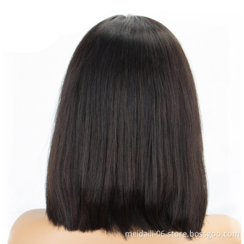 straight Bob wig for black women brazilian remy human hair lace front wigs